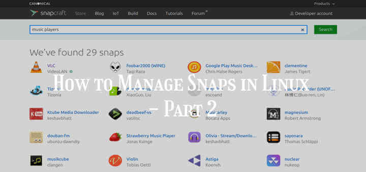 Manage Snaps in Linux