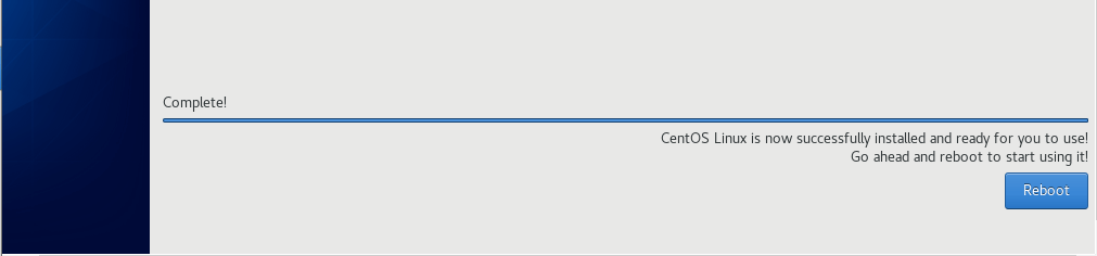 CentOS 8 Installation Complete