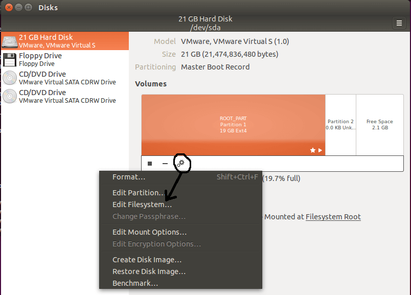 Change Linux Partition Label