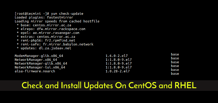 Check and Install Updates On CentOS