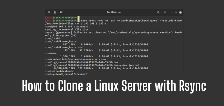Clone Linux Server With Rsync