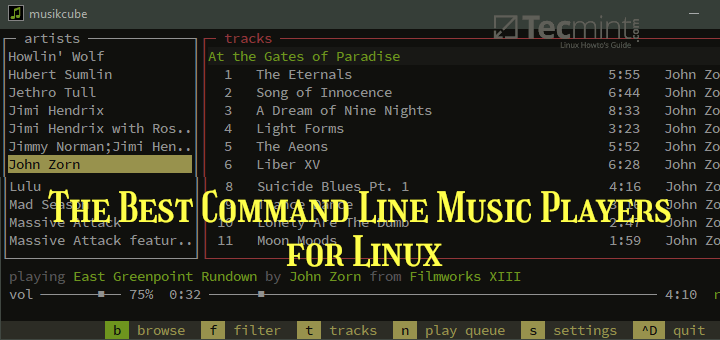 Commandline Music Players for Linux