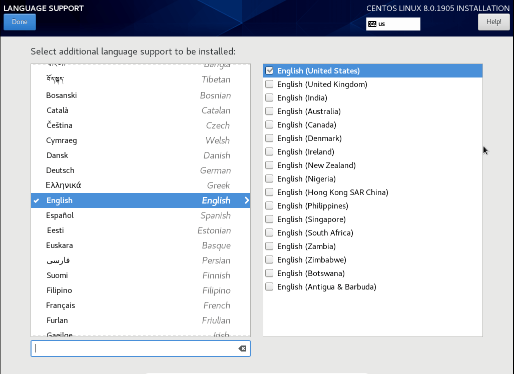 Configure Language Support