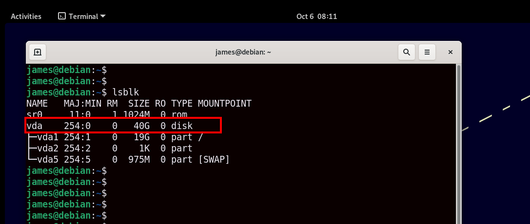 Confirm KVM Virtual Machine Disk Size