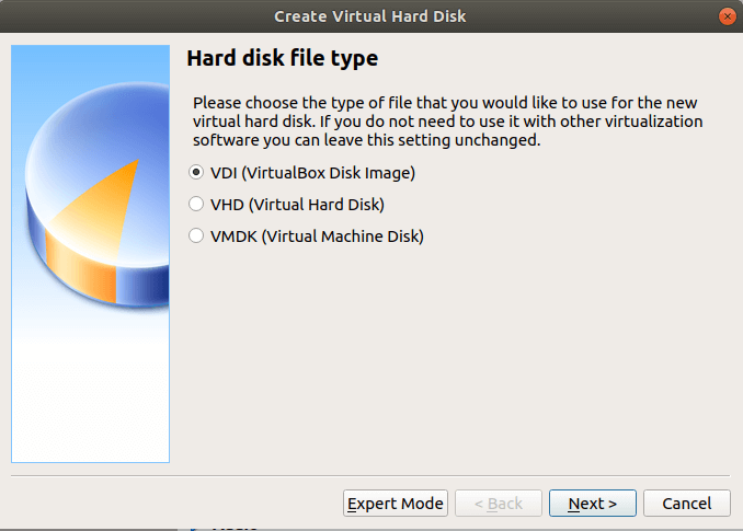 Create VirtualBox Disk Image