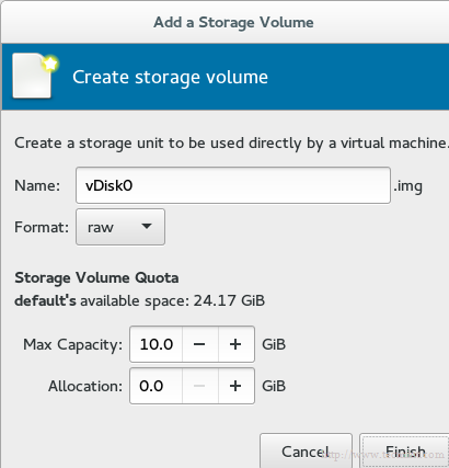 Create KVM VM Storage Disk