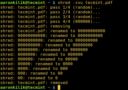 Delete File Permanently in Linux