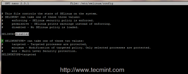 Disable SELinux in CentOS