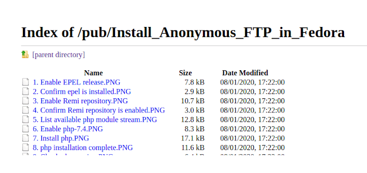 Install Anonymous FTP in Fedora