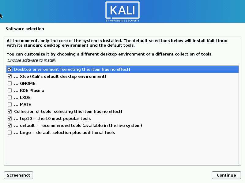 Install Desktop in Kali Linux