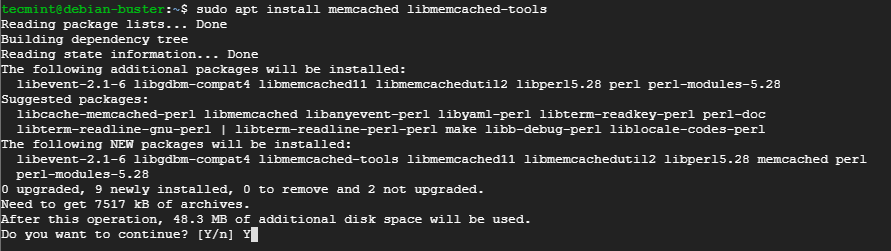 Install Memcached in Debian 10
