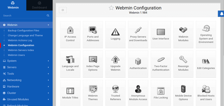 Install Webmin in Linux
