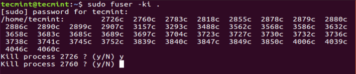 Interactively Kill Process in Linux