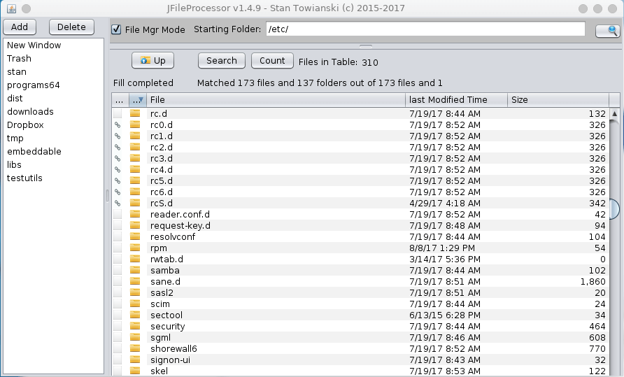 jFileProcessor File Manager