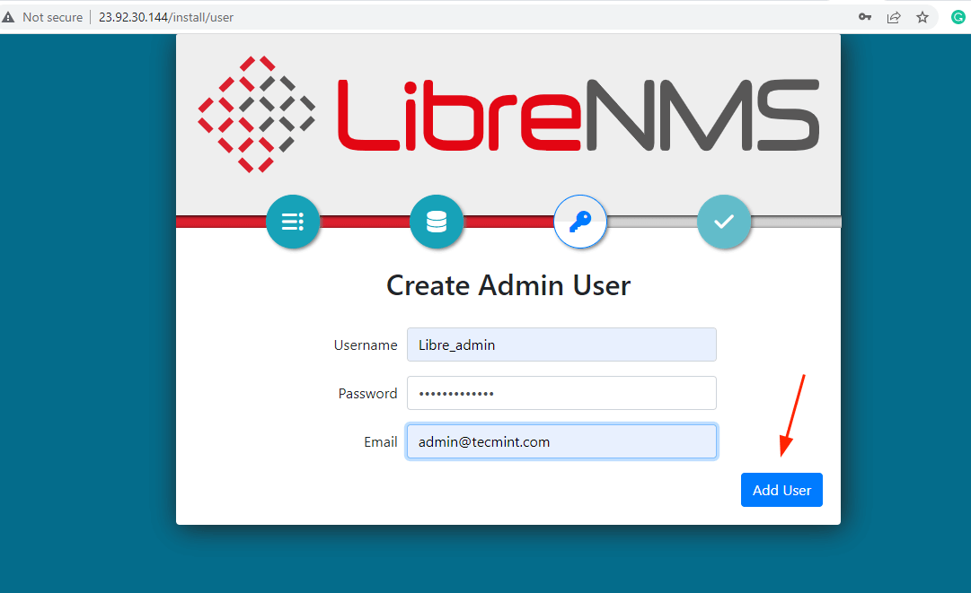 LibreNMS Admin User