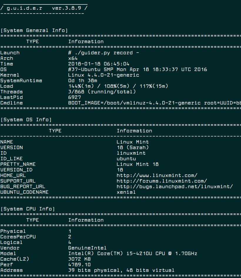 Linux System Information