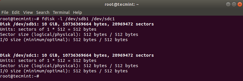 List Linux Partitions