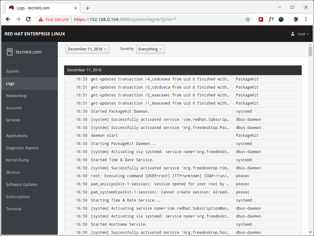 Monitor Logs in RHEL 8