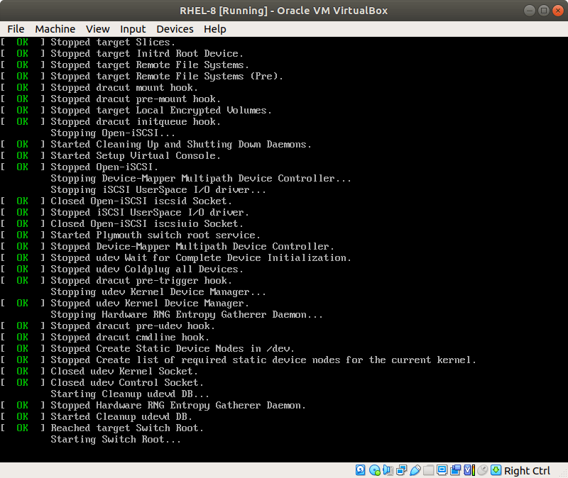 RHEL 8 Booting