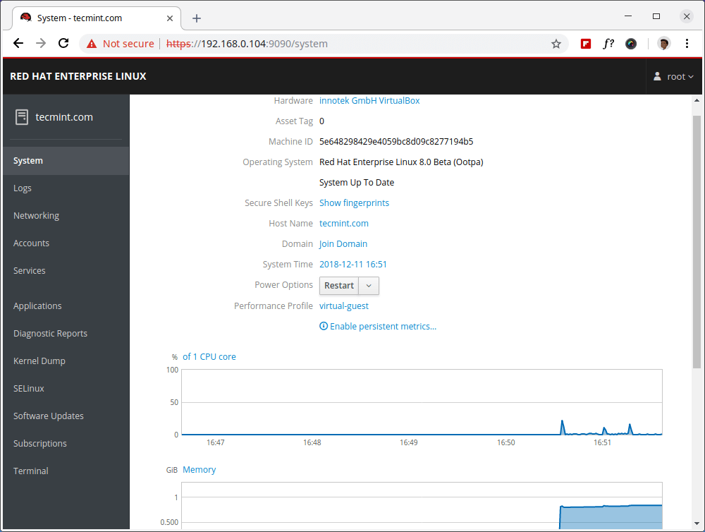 RHEL 8 System Summary