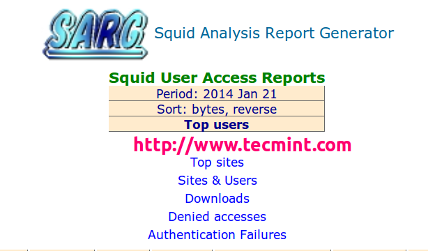Install Sarg Squid Log Analyzer