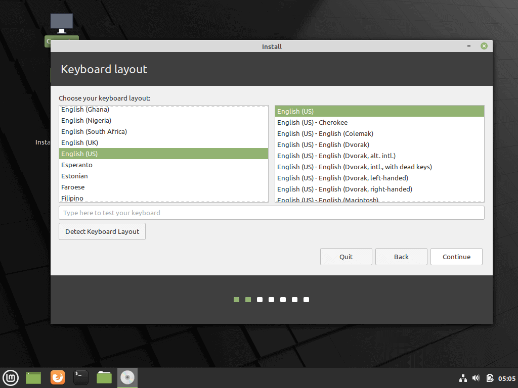 Select Keyboard Layout