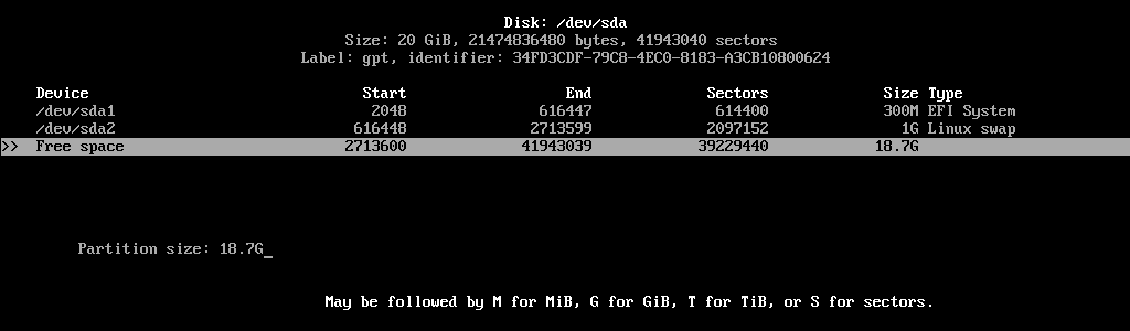 Set Root Partition Size