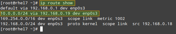 Show Network Routing Table