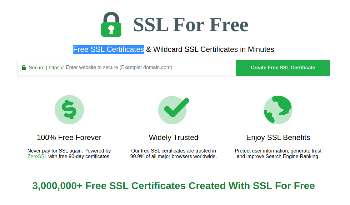 SSL for Free - Free SSL Certificates