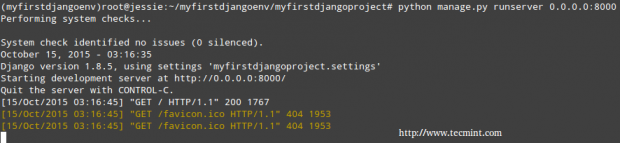 Start Django HTTP Server