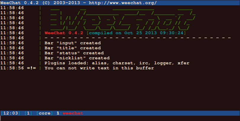 WeeChat IRC Client for Linux