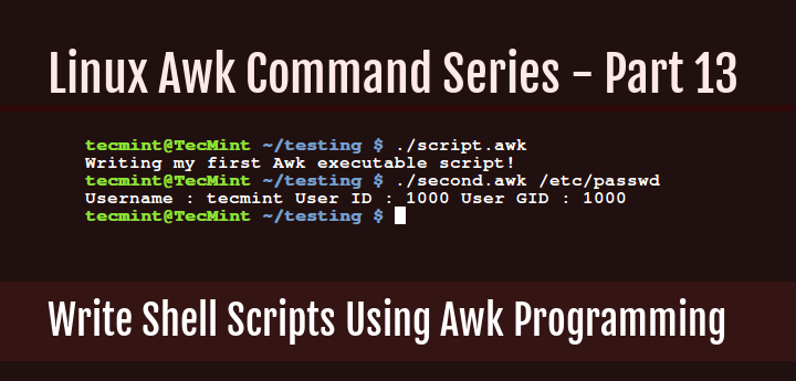 Write Shell Scripts in Awk