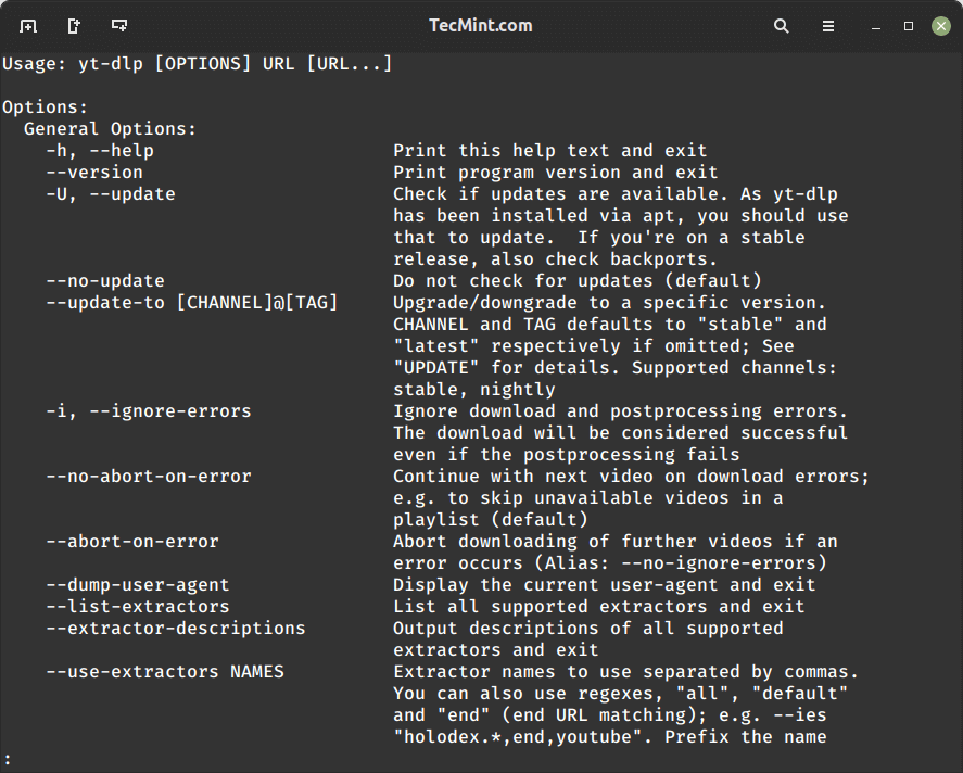 yt-dlp Help and Usage