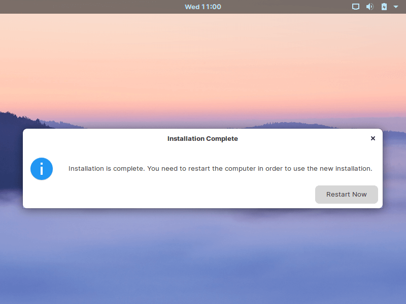 Zorin OS Installation Complete